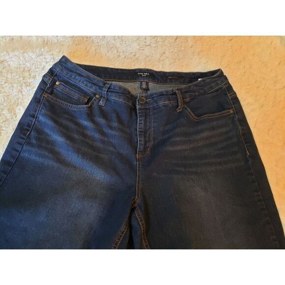 Nine West Womens Denim Jeans‎ 16W Blue Curvy Straight Flat Front High Rise - Picture 5 of 14